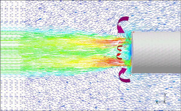 CFD simulates the combustion of strong thrust burner with swept secondary air - 副本