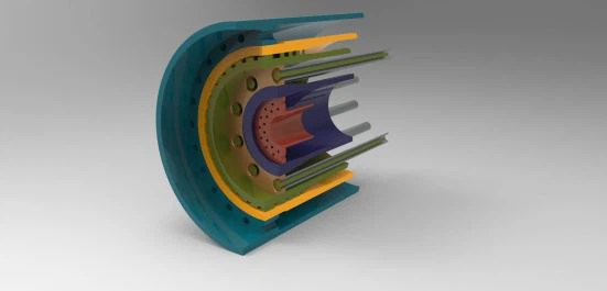 multi-channel burner nozzle for rotary kiln