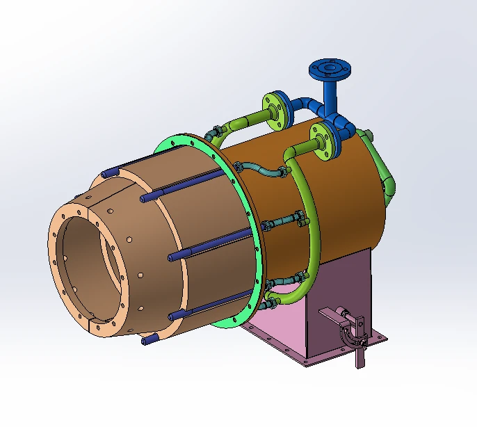 3D model of low NOx refinery furnace burner for petrochemical industry 3D model of low NOx refinery furnace burner for petrochemical industry